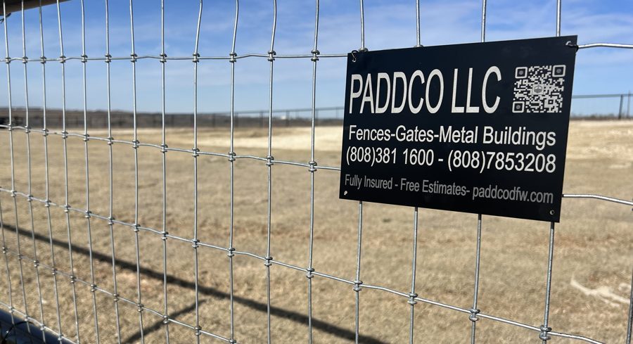 PADDCO LLC fence installation crew at work on a North Texas property